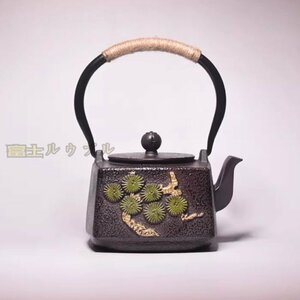 芸術品 提梁壷 水壷 煮茶壷 茶道具 職人手作り 鉄分補給 未塗装鉄器 急須 茶壺