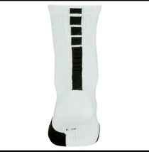 ナイキ（NIKE）（メンズ、レディース）エリート クルー バスケットボール ソックス 靴下 ホワイト 白 SX7622-100サイズ　L 25~27_画像2