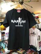 LサイズクリームソーダＴシャツBLACK CATSロゴTシャツ黒色！CREAMSODAロカビリーブラックキャッツビスキャッツピンクドラゴンマジック_画像1