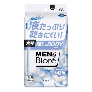  Kao men's biore face .... body seat clean feeling. exist soap. fragrance 28 sheets 10 piece set free shipping 