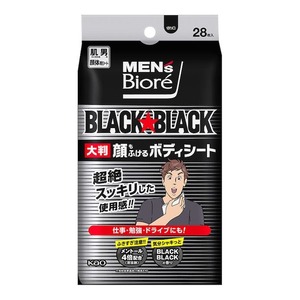  Kao men's biore face .... body seat black black. fragrance 28 sheets several possible 