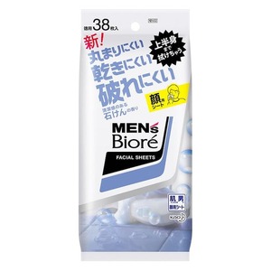  Kao men's biore. face seat clean feeling. exist soap. fragrance desk 38 sheets 10 piece set free shipping 