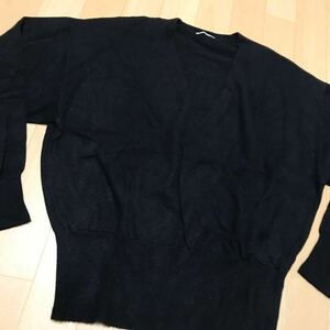 a23 レディース　ジーユー ＧＵ　長袖　xlサイズ ニット　セーター　黒　か