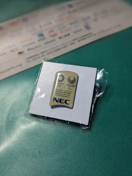 東京2020 オリンピック　スポンサー　NEC　非売品　ピンバッジ