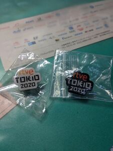 東京2020 オリンピック　メディア　rtev TOKYO 2020　白と黒　2種　非売品　ピンバッジ