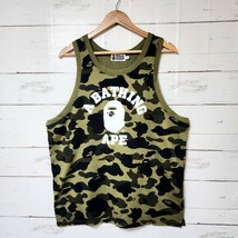 《希少》A BATHING APE アベイジングエイプ タンクトップ 迷彩_画像2