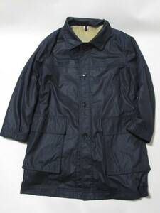 [jl2 BY4305] DURBAN ダーバン intermezzo 裏ボア コート size L ネイビー