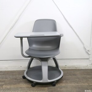 [ unused ]Steelcase steel case Nodeno-domi-ting chair side table attaching gray 