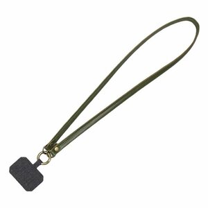  original leather Tochigi leather green smartphone shoulder smartphone for strap neck .. strap 