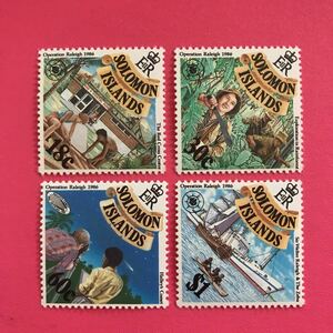 foreign unused stamp * Solomon various island 1986 year operation lorry 4 kind 