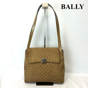 BALLY バリー トートバッグ キルティング レザー 金具ロゴ 肩掛け ベージュ レディース 希少品