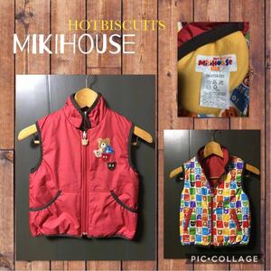 *mikihouse Miki House HOT BISCUITS с хлопком лучший двусторонний нашивка есть одноцветный × общий рисунок трубчатая обводка Kids 110cm цена \10500 налог прекрасный товар 