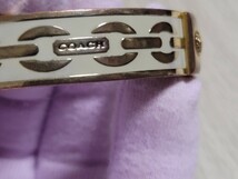 【COACH】コーチ バングル チェーン柄 ホワイト_画像6