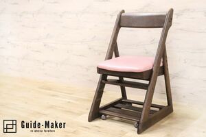 GMGK228A○karimoku / カリモク キッズチェア デスクチェア 椅子 高さ調節機能 キャスター付 ピンク 定価7.1万
