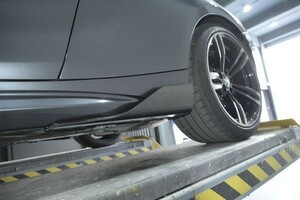 ◆BMW F87M2用パフォーマンスデザインサイドステップ用 カーボンサイドスプリッターセット/スカートカナード/サイドシル/クロスカーボン