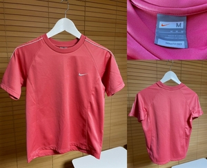 【激安1点のみ 国内正規品】NIKE ナイキ FIT DRY フィット ドライ ポリエステル100％ 速乾 半袖 Tシャツ M ピンク系 USED