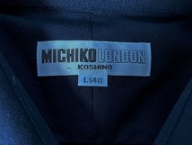 【激安 国内正規品】MICHIKO LONDON KOSHINO ミチコ ロンドン コシノミチコ 形態安定 シャツ 胸ポケット付 ボタンダウン 半袖 L ブラック系_画像5