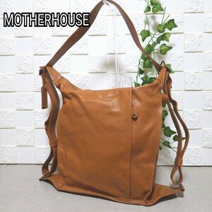 [ beautiful goods ] mother house 2way shoulder bag rucksack original leather Camel 