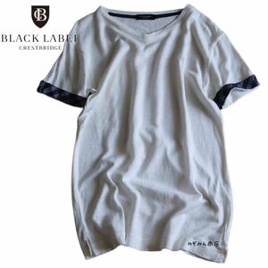 【BLACK LABEL CRESTBRIDGE】半袖Tシャツ　麻70% 白★