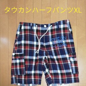 タウカン T&C ハーフパンツ タウン&カントリー チェック柄 ショートパンツ XL 