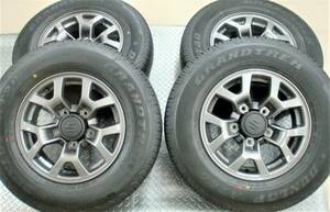 新車外 スズキ ジムニーシエラ JB74W純正 5.5J-15 139.7/5H +5 DUNLOP 195/80R15 195/80-15 グラントレックAT20 2023年 中古品4本 SUZUKI