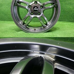 中古 16インチ 16×7J 5穴 ジャオス 社外 アルミホイール 4本セット デリカD5 エクストレイル ハリアーなどの画像5