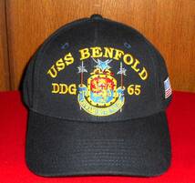 未使用☆アメリカ海軍第7艦隊 DDG-65 アーレイ・バーク級ミサイル駆逐艦 USS BENFOLD ベンフォールド 乗組員用識別帽(ボールキャップ) _画像1