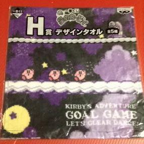 星のカービィ 一番くじH賞 デザインタオル GOAL GAME size：約28×28㎝ 綿100％ ハンカチ グッズ