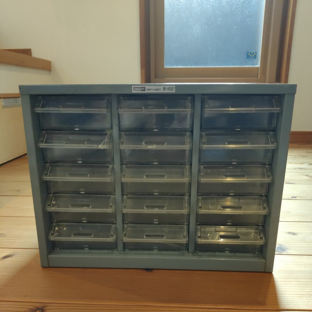 優れた品質 vintage【HOZAN PARTS CABINET】120段 スチール家具 棚