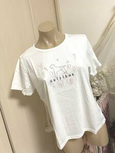 レディスLLsize：デサント【8e HUITIEME】半袖Tシャツ：白 定価：2,300税