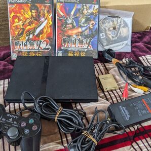 動作良好 薄型 PS2 本体 SCPH-70000 ソフト3本 メモリーカード