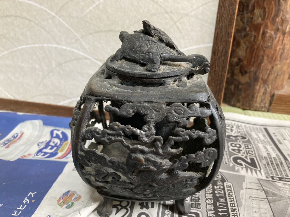 春早割 【香炉】お香 中国 陶器 骨董品 花供養具 香り 花瓶