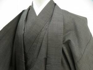 ys6600008;.sou men's Ooshima pongee ensemble turtle ... pattern kimono [ recycle ][ put on ]