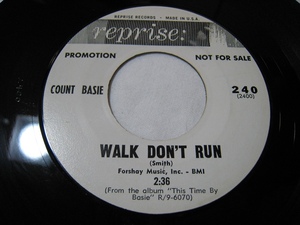 【7”】 COUNT BASIE // ●プロモ MONO● WALK DON'T RUN / I LEFT MY HEART IN SAN FRANCISCO US盤 カウント・ベイシー