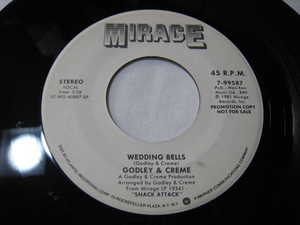 【7”】 GODLEY & CREME / ●白プロモ STEREO/STEREO● WEDDING BELLS US盤 ゴドレイ＆クレーム ウェディング・ベルズ 10cc