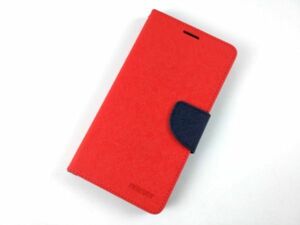 Galaxy Note4 SC-05F 横開き手帳型カバー PUレザーケース レッドXネイビー