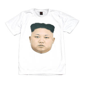 北朝鮮　ロケット　金正恩　キム　戦争　ミサイル　ジョーク　 ストリート系 おもしろTシャツ メンズ 半袖★tsr0873-wht-s