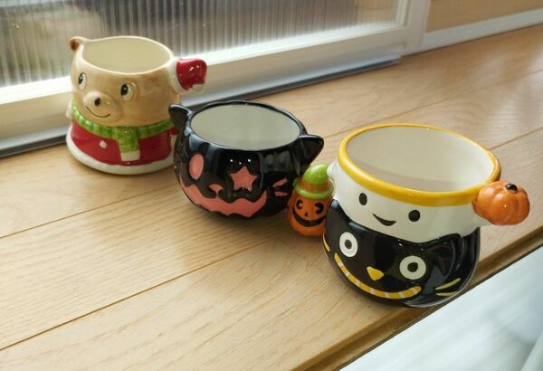 可愛い 小物入れ ハロウィン クリスマス 陶器