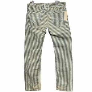 ★新品未使用タグ付★ DIESEL ヒッコリーパンツ W31-L30SAFADO WASH 008ET 定価¥33,600 オールド加工 プレス済み 古着 USED sn120の画像3