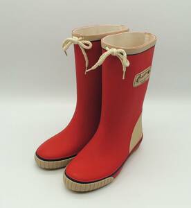 雨の日 歩きやすい 通学 軽量 長靴 ジュニア レインブーツ 女の子 オールシーズン ムーンスター スカーレット SLB CR17 レッド 19.0cm