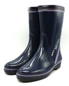  made in Japan the first rubber lady's rain boots boots protection against cold . slide gardening work for gardening kosakf Rely reti- navy 25.0cm