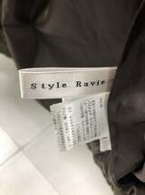 Style Ravie ノーカラー ダウンコート レディース 13号 カーキグリーン キルティング スタイルラヴィー 23071401_画像4