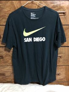 希少 海外製 NIKE SAN DIEGO 半袖 Tシャツ ナイキ サンディエゴ 黒 ブラック サイズXL