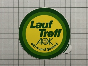 外国 古いステッカー：Lauf Treff ビンテージ 海外 +Ba