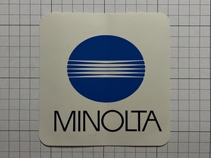 【MINOLTA】 古いステッカー：ミノルタ ロゴ 広告 カメラ 写真 一眼レフ フィルム レンズ コニカミノルタ ビンテージ 海外 +Ab