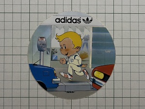 【adidas】古いアディダスのステッカー：1980~1990年代 ジョガー ジョギング フランス ビンテージ 非売品 デッドストック カスタム +Ba