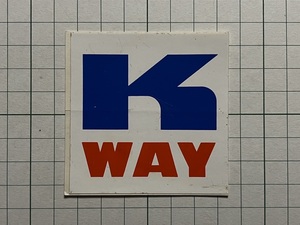 外国 古いステッカー：K-WAY ケーウエイ ロゴ ファッション PLAY プレイ コムデギャルソン パーカー ビンテージ カスタム +Fe