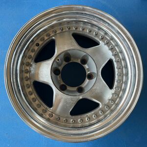 深リム　3ピース　weds JAPAN 17×9J-15(実測) PCD139.7-6穴　アルミホイール1本