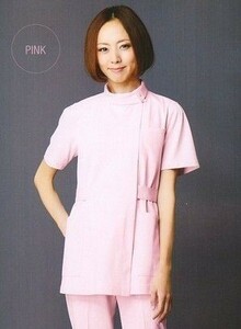 a5- 2 put on new goods nurse clothes pink ..L regular price 8300 jpy on only nursing clothes medical care for white garment white garment medical care uniform anti-bacterial electro static charge prevention ..