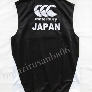 メンズ 5L 未使用 カンタベリー ラグビー日本代表 選手支給品 ノースリーブシャツ タンクトップ 袖なし CANTERBURY JAPAN PR SLEEVELESSの画像4